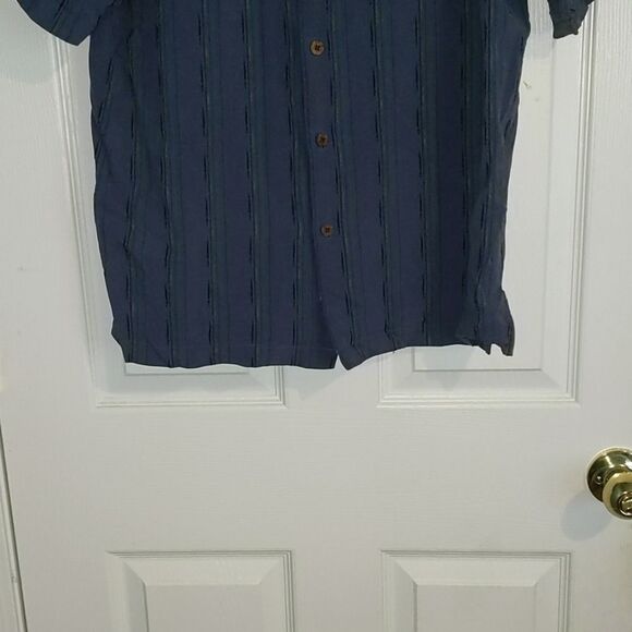 Tommy Bahama blue silk dress shirt Sz M - Picture 2 of 6